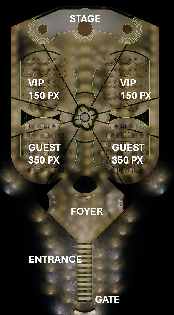 Venue top view footprint