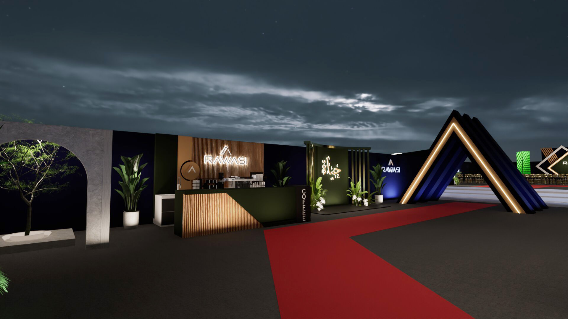 Pre-event forecourt