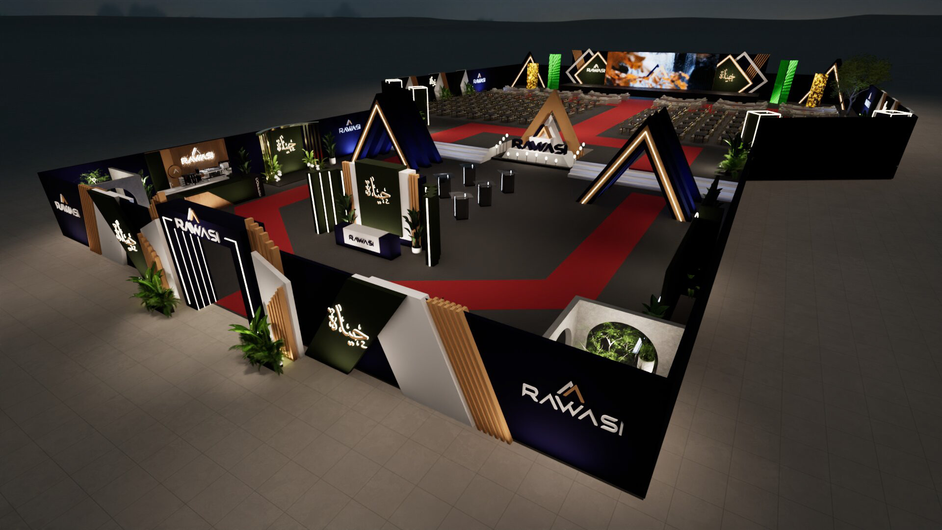 Birdseye stage full shot